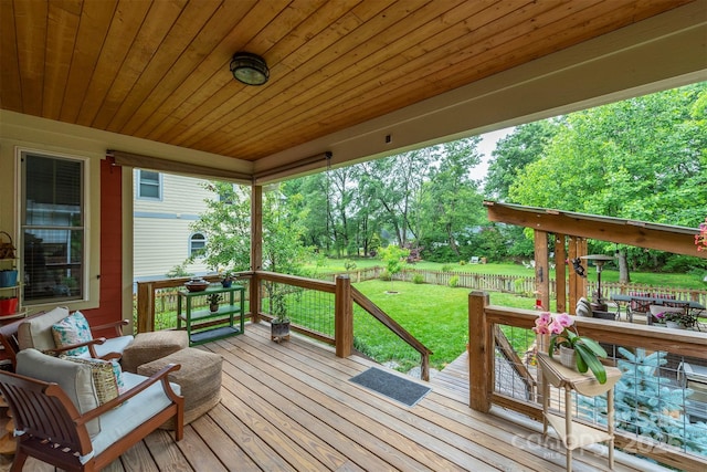 253 Flat Creek Rd, Black Mountain, NC 28711 - wooden deck featuring view of scattered trees