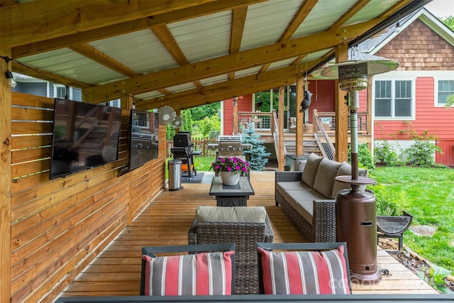 253 Flat Creek Rd, Black Mountain, NC 28711 - deck with an outdoor living space