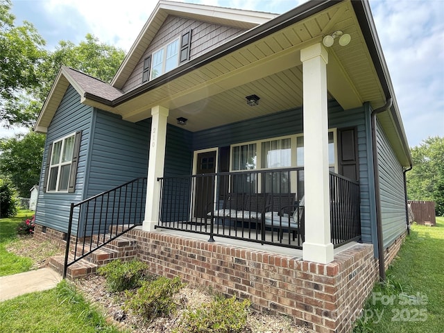 210 Rhyne St, Stanley, NC 28164 - view of front facade with covered porch and crawl space