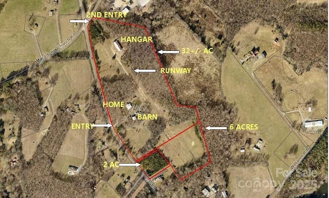 2905 Medlin Rd, Monroe, NC 28112 - map of property location with property boundaries highlighted