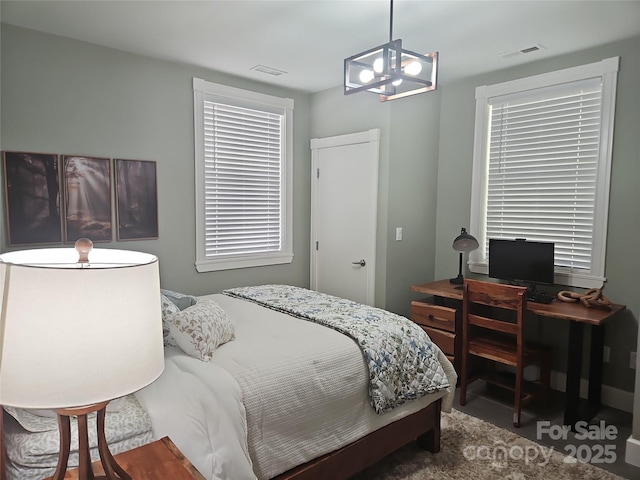 2905 Medlin Rd, Monroe, NC 28112 - bedroom with a chandelier