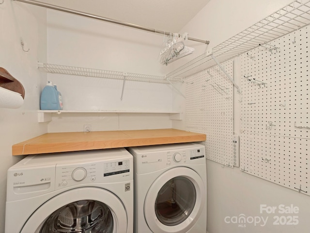 3408 Oak Tree Trl, Matthews, NC 28105 - laundry area with independent washer and dryer
