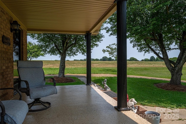 5958 Hoover Elmore Rd, Lincolnton, NC 28092 - view of patio featuring a view of countryside