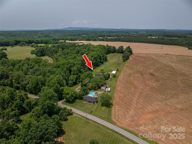 5958 Hoover Elmore Rd, Lincolnton, NC 28092 - aerial view of property and surrounding area with rural landscape and a forest