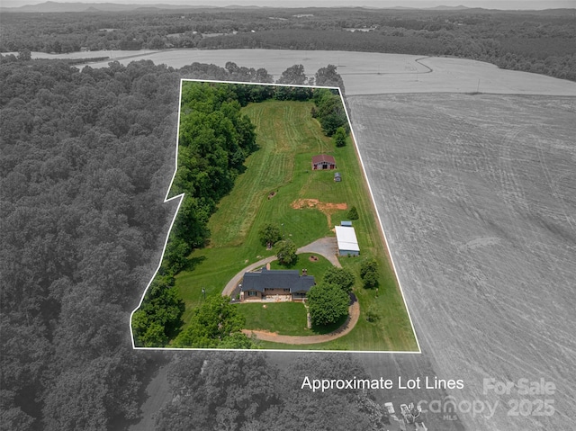 5958 Hoover Elmore Rd, Lincolnton, NC 28092 - view of rural area featuring property parcel outlined
