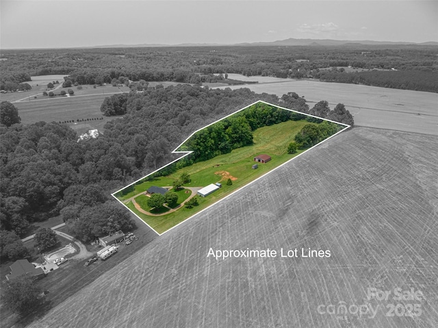 5958 Hoover Elmore Rd, Lincolnton, NC 28092 - aerial view of property's location featuring property boundaries highlighted and a forest