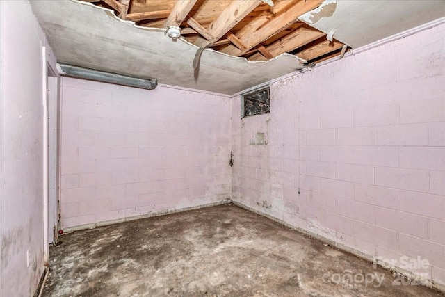 714 Pine St, Hamlet, NC 28345 - view of unfinished basement