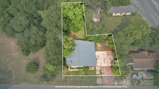 714 Pine St, Hamlet, NC 28345 - aerial view of property and surrounding area with property boundaries highlighted