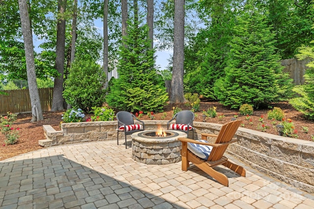 12 Broadmoor Dr, Arden, NC 28704 - view of patio with an outdoor fire pit