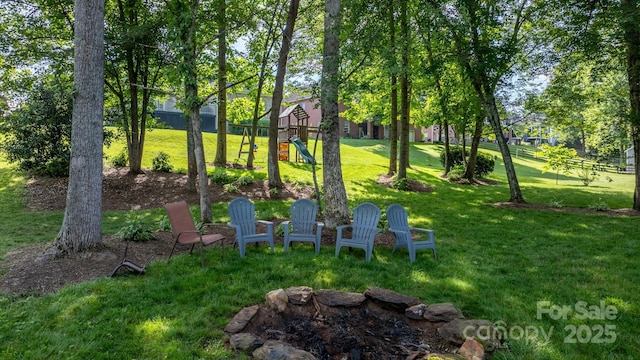 179 Browning Dr, Taylorsville, NC 28681 - view of yard with a playground