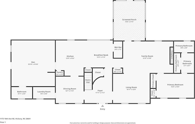 1175 18th Ave NE, Hickory, NC 28601 - room layout