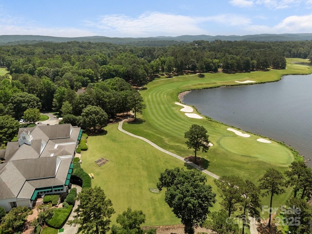 1629 Southpoint Ln, New London, NC 28127 - drone / aerial view of a large body of water, a heavily wooded area, and a golf club