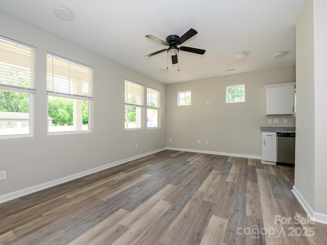 102 Mobley St, Clover, SC 29710 - unfurnished living room featuring light wood finished floors and ceiling fan