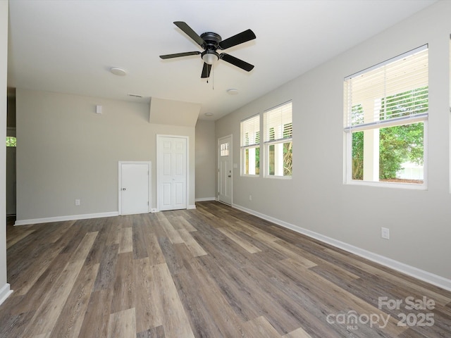 102 Mobley St, Clover, SC 29710 - unfurnished room with wood finished floors and a ceiling fan