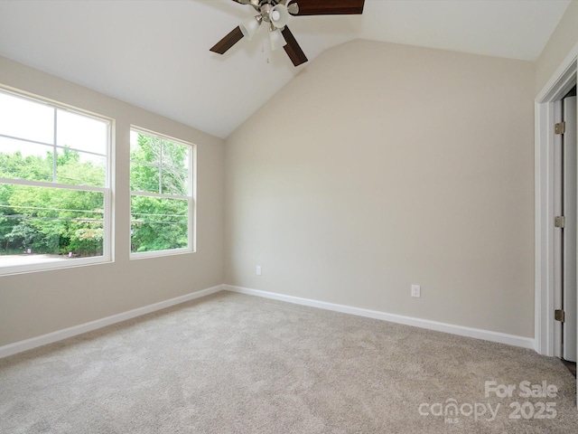 102 Mobley St, Clover, SC 29710 - carpeted spare room with ceiling fan and lofted ceiling