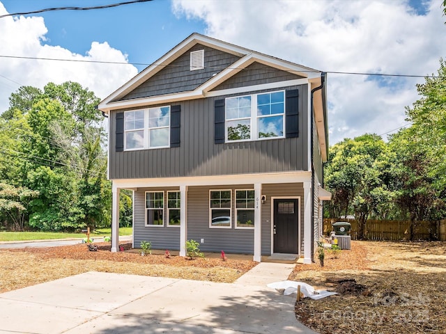 102 Mobley St, Clover, SC 29710 - view of front of home with covered porch and board and batten siding
