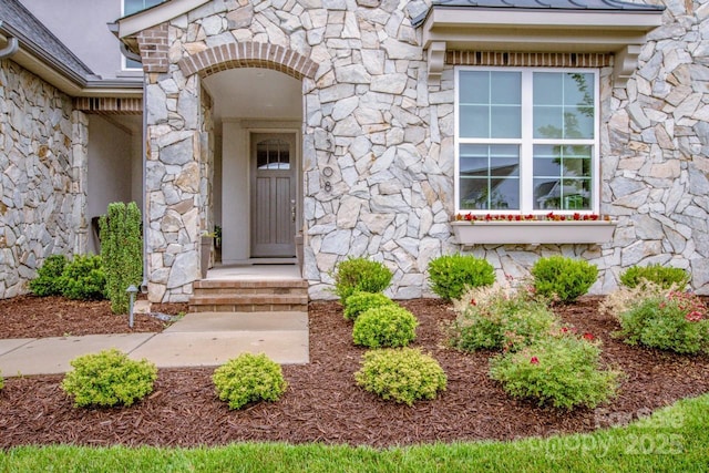 13708 Huntson Park Ln, Huntersville, NC 28078 - entrance to property with stone siding