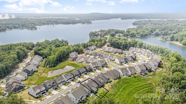 18019 Wilbanks Dr, Charlotte, NC 28278 - aerial perspective of suburban area featuring a nearby body of water