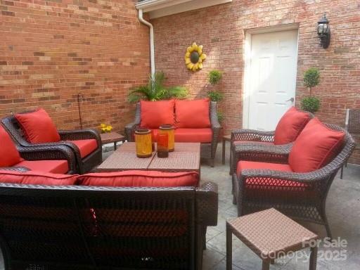 9177 Bonnie Briar Cir, Charlotte, NC 28277 - view of patio / terrace featuring an outdoor living space