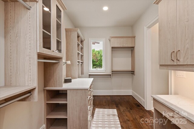 1501 Alydar Ct, Waxhaw, NC 28173 - walk in closet with dark wood-style floors
