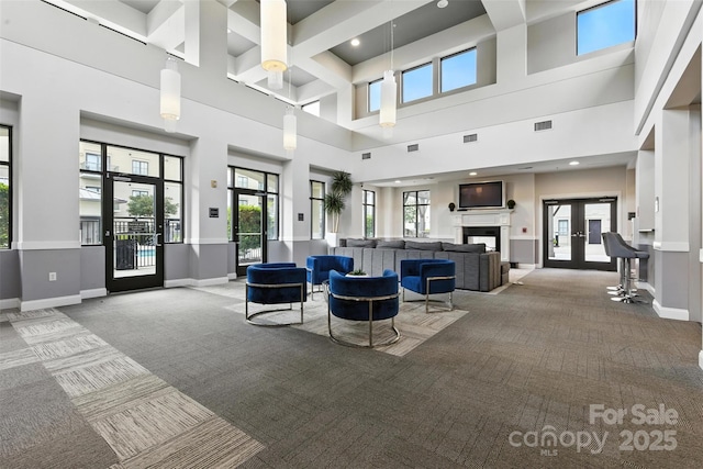 720 Governor Morrison St Unit 219, Charlotte, NC 28211 - lobby with a high ceiling and recessed lighting