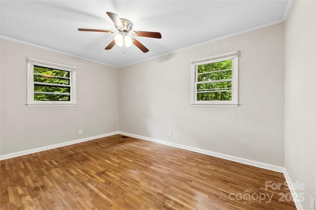 1156 Westover Cir, Rock Hill, SC 29732 - spare room featuring plenty of natural light, light wood-style flooring, baseboards, and ornamental molding