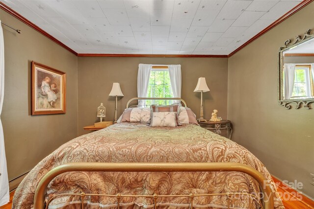 162 Candle St, West Jefferson, NC 28694 - bedroom with crown molding and a baseboard radiator
