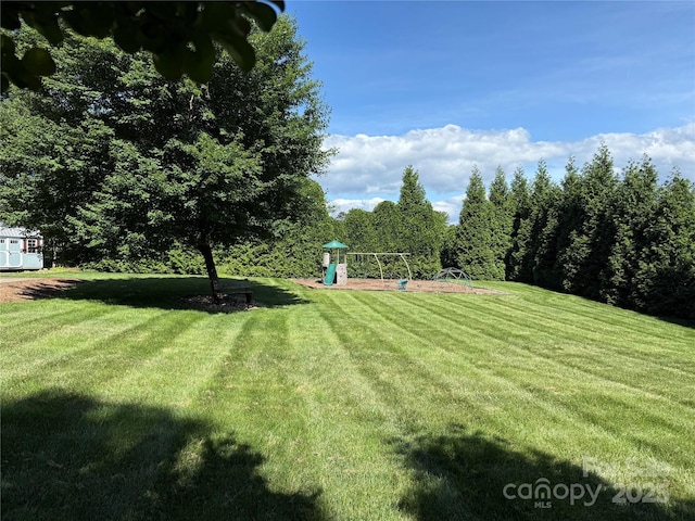 140 Maplewood Ct, Hudson, NC 28638 - view of grassy yard with a playground