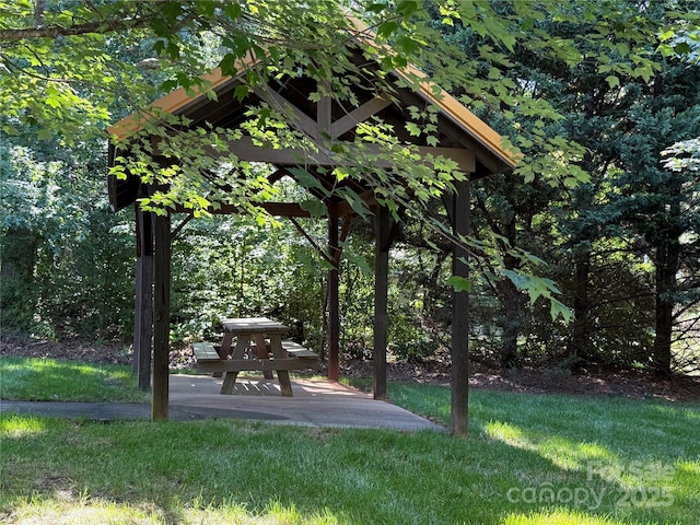 140 Maplewood Ct, Hudson, NC 28638 - view of green lawn featuring a patio