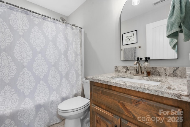 140 Maplewood Ct, Hudson, NC 28638 - full bathroom with vanity, toilet, and tile patterned floors