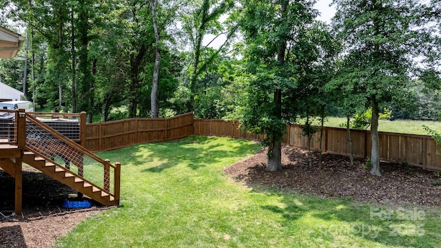 140 Maplewood Ct, Hudson, NC 28638 - view of yard with stairway