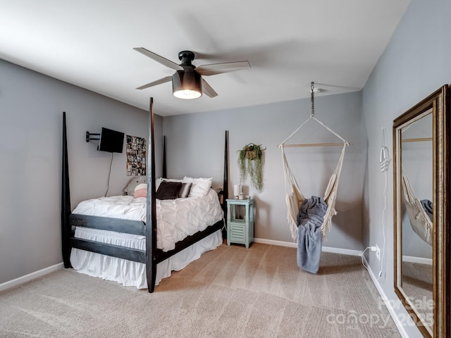 417 Livingston Dr, Lancaster, SC 29720 - bedroom with carpet flooring and a ceiling fan