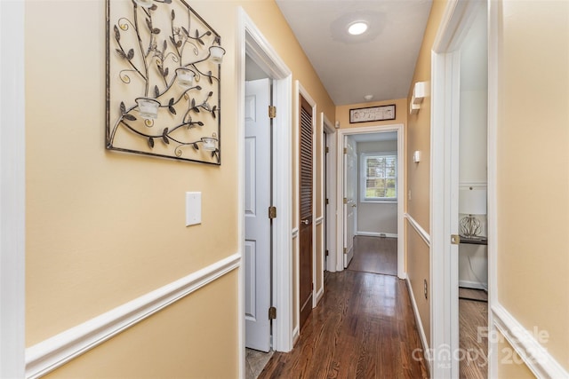 3060 Texs Fish Camp Rd, Connelly Springs, NC 28612 - corridor featuring dark wood-style flooring and baseboards
