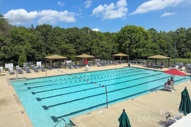8044 Hawk Crest Ct, Charlotte, NC 28270 - community pool with a gazebo