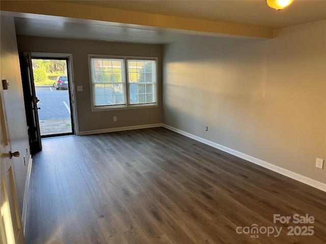 1228 Archdale Dr Unit G, Charlotte, NC 28217 - empty room with dark wood finished floors and baseboards
