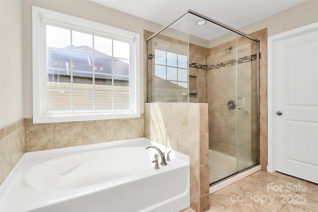 10004 Perth Moor Rd, Charlotte, NC 28278 - bathroom with a garden tub and a shower stall