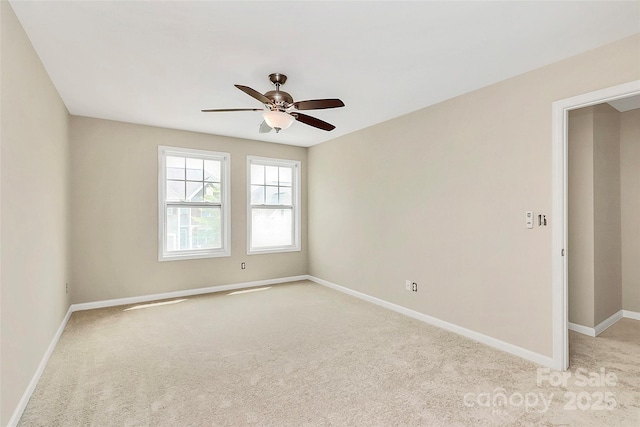 10004 Perth Moor Rd, Charlotte, NC 28278 - unfurnished room with light carpet, ceiling fan, and baseboards