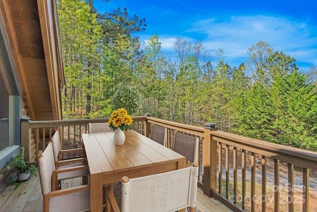 447 Hidden Lake Pkwy, Nebo, NC 28761 - deck featuring outdoor dining area