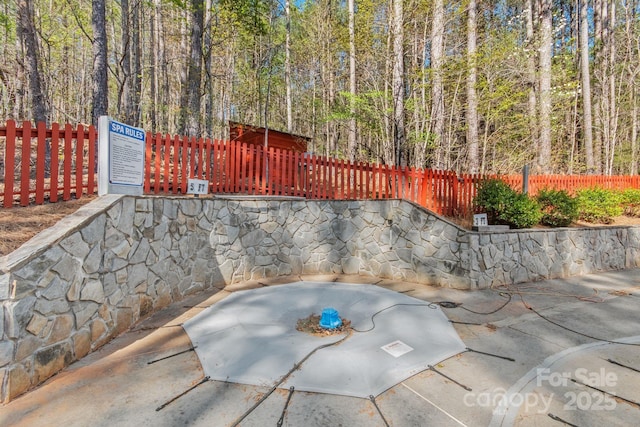 447 Hidden Lake Pkwy, Nebo, NC 28761 - view of patio / terrace with a view of trees