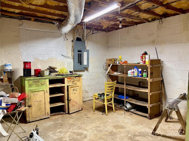 78 Moffitt Hill Church Rd, Old Fort, NC 28762 - unfinished below grade area featuring electric panel