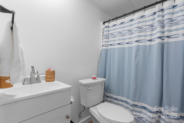 8692 Lambs Way, Connelly Springs, NC 28612 - full bath featuring toilet, vanity, and curtained shower