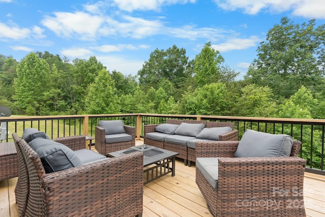 8692 Lambs Way, Connelly Springs, NC 28612 - deck featuring an outdoor living space