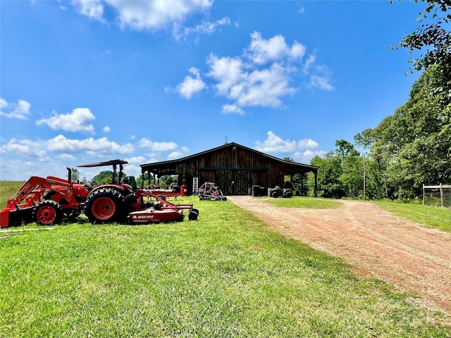 333 Lambs Grill Rd, Rutherfordton, NC 28139 - view of pole building featuring a yard and dirt driveway