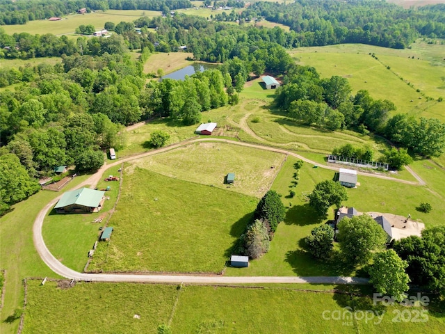 333 Lambs Grill Rd, Rutherfordton, NC 28139 - aerial view of sparsely populated area featuring a large body of water