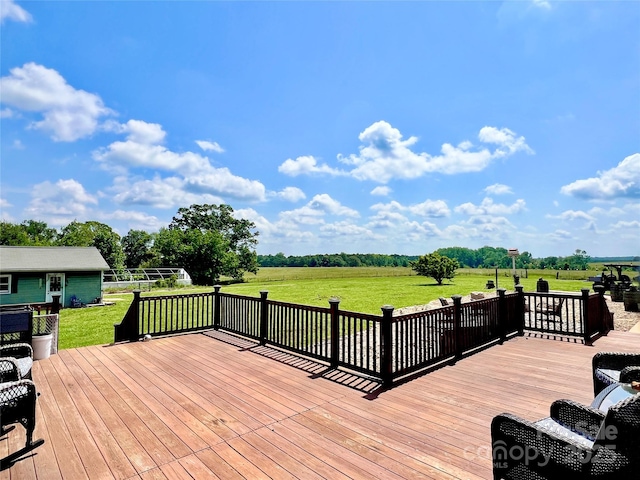 333 Lambs Grill Rd, Rutherfordton, NC 28139 - deck with a lawn and a view of countryside
