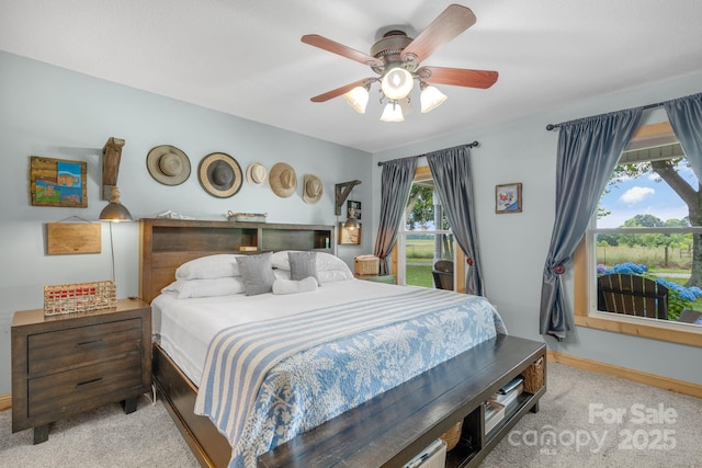 333 Lambs Grill Rd, Rutherfordton, NC 28139 - bedroom featuring carpet floors, baseboards, ceiling fan, and access to outside