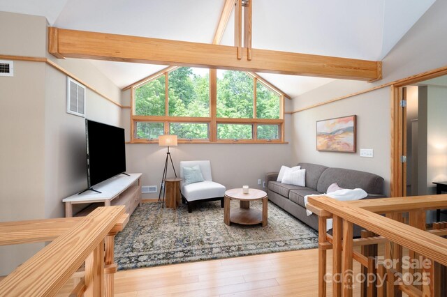 588 Long Branch Rd, Swannanoa, NC 28778 - living area with wood finished floors and baseboards