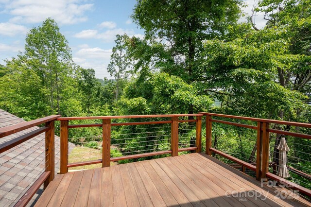 588 Long Branch Rd, Swannanoa, NC 28778 - view of wooden terrace