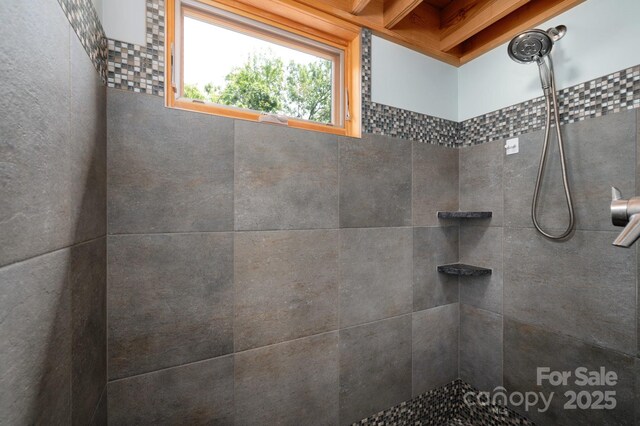 588 Long Branch Rd, Swannanoa, NC 28778 - bathroom view of a tile shower