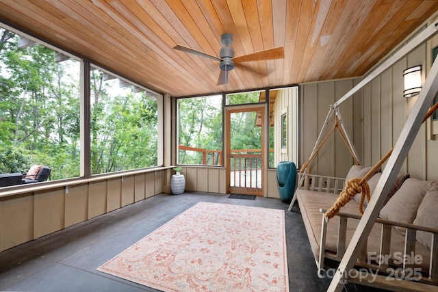 588 Long Branch Rd, Swannanoa, NC 28778 - sunroom / solarium with ceiling fan
